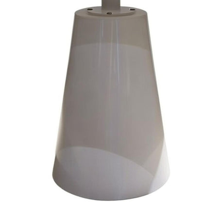 42" White Wood and Metal Pedestal Base Round Top Dining Table HomeRoots