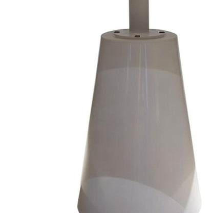 36" White Wood and Metal Pedestal Base Round Top Dining Table HomeRoots