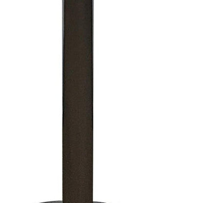 36" White and Silver Wood and Metal Pedestal Base Round Top Dining Table HomeRoots