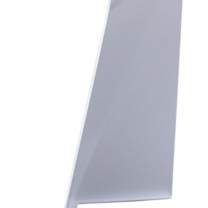63" White Ceramic and Metal Self-Storing Leaf Pedestal Base Extendable Dining Table HomeRoots