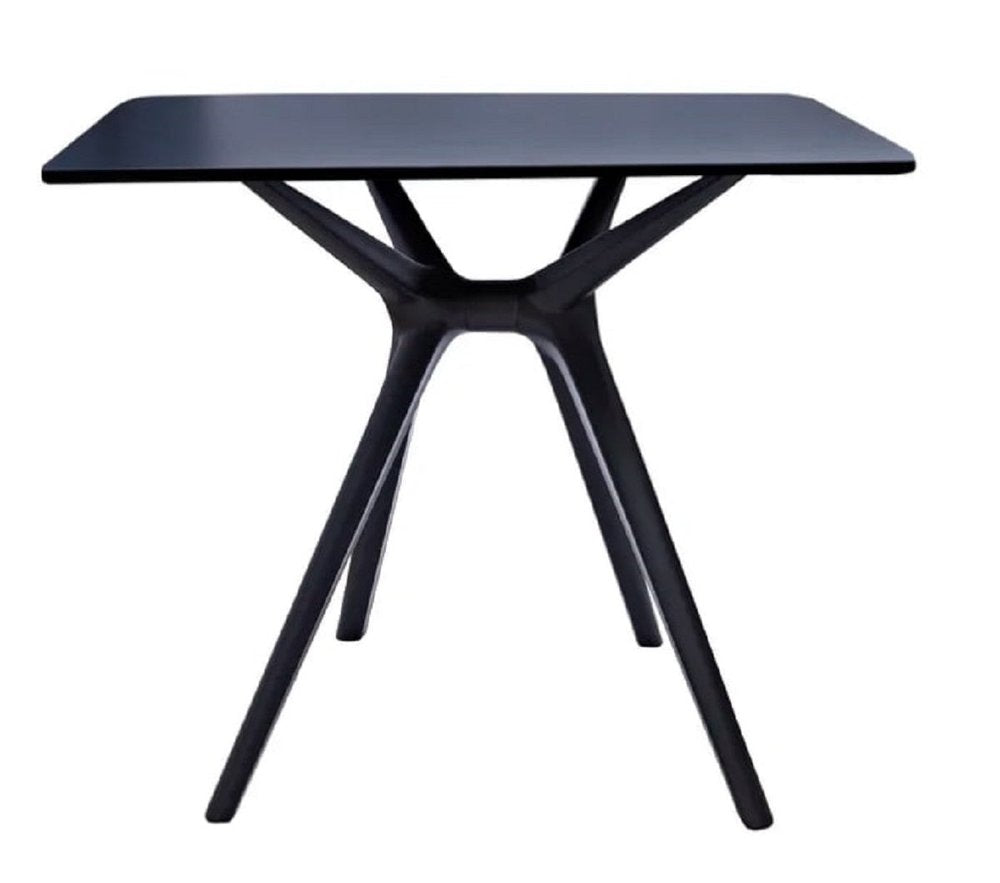 27" Black Heavy Duty Plastic Square End Table HomeRoots