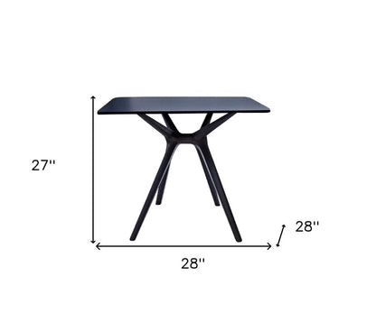 27" Black Heavy Duty Plastic Square End Table HomeRoots