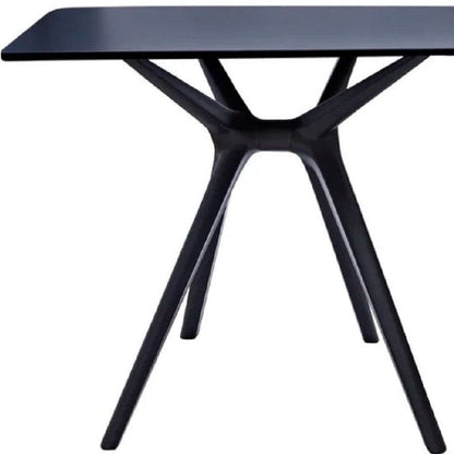 27" Black Heavy Duty Plastic Square End Table HomeRoots