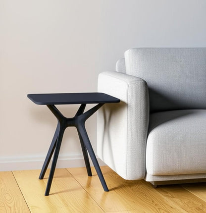 27" Black Heavy Duty Plastic Square End Table HomeRoots
