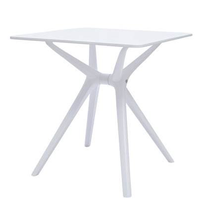 28" White Heavy Duty Plastic Trestle Base Dining Table HomeRoots