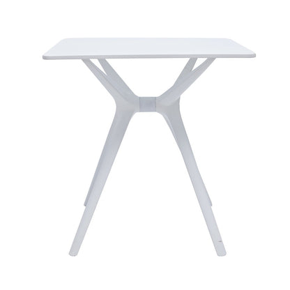 28" White Heavy Duty Plastic Trestle Base Dining Table HomeRoots