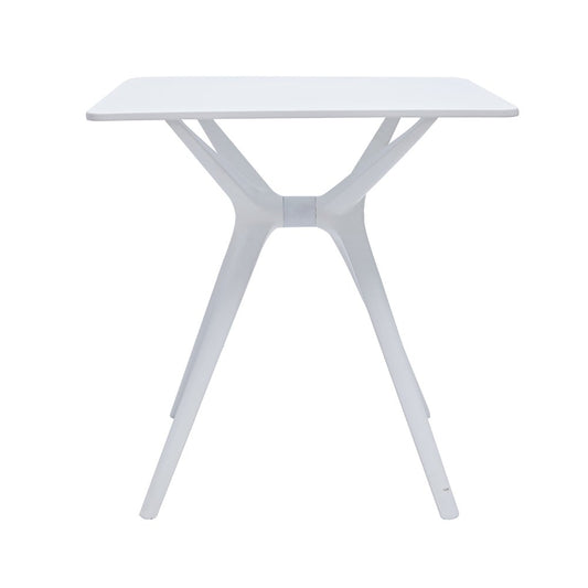 28" White Heavy Duty Plastic Trestle Base Dining Table HomeRoots