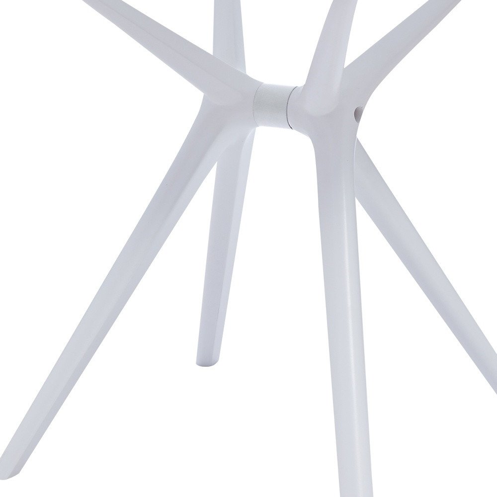28" White Heavy Duty Plastic Trestle Base Dining Table HomeRoots