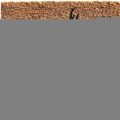 24" X 36" Natural and Black Coir Stag Welcome Outdoor Door Mat HomeRoots