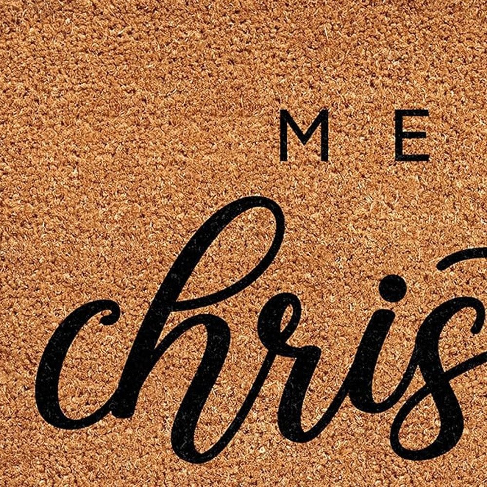 17" X 29" Natural and Black Coir Merry Christmas Outdoor Christmas Door Mat HomeRoots