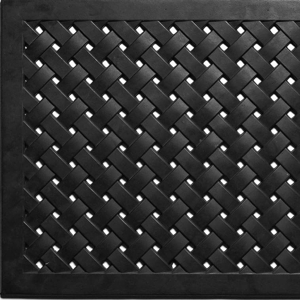 24" X 36" Black Rubber Weave Outdoor Door Mat HomeRoots