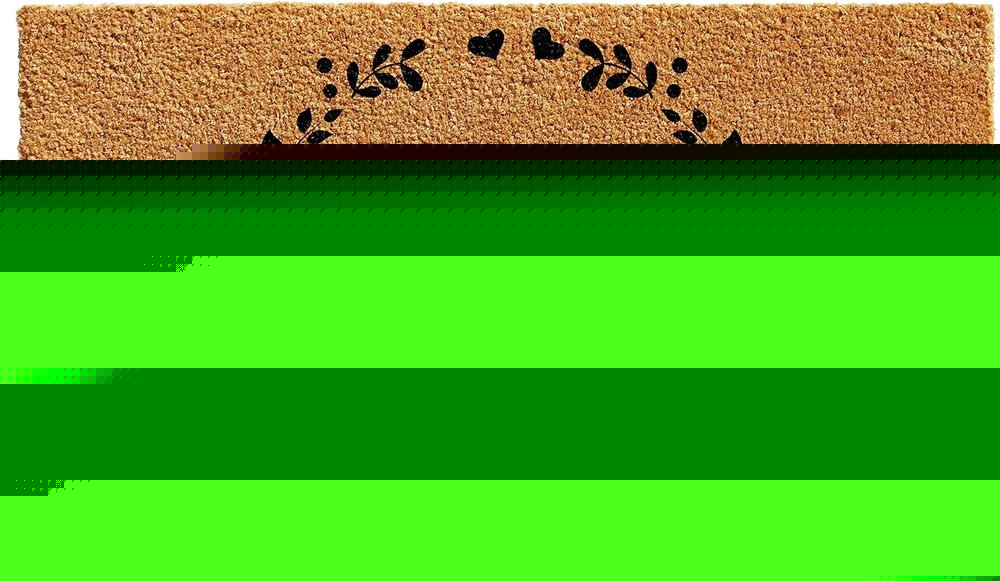 17" X 29" Natural and Black Coir Home Sweet Home Outdoor Door Mat HomeRoots