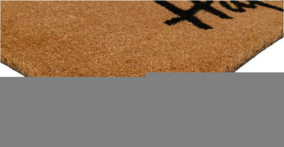 17" X 29" Natural and Black Coir Bumblee Bee Happy Outdoor Door Mat HomeRoots