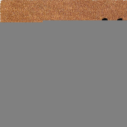17" X 29" Natural and Black Coir Bumblee Bee Happy Outdoor Door Mat HomeRoots