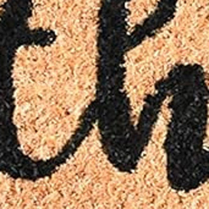 17" X 29" Natural and Black Coir This is Us Outdoor Door Mat HomeRoots