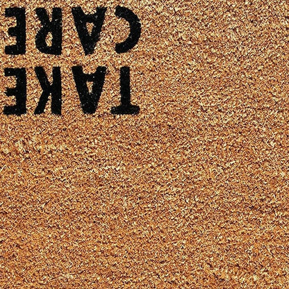 17" X 29" Natural and Black Coir Hey There Outdoor Door Mat HomeRoots