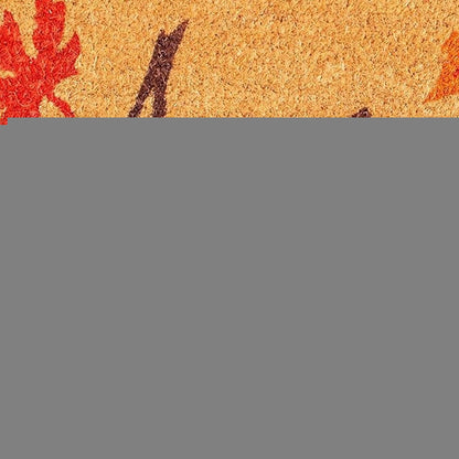 17" X 29" Natural Black and Orange Coir Autumn Blessings Outdoor Fall Door Mat HomeRoots