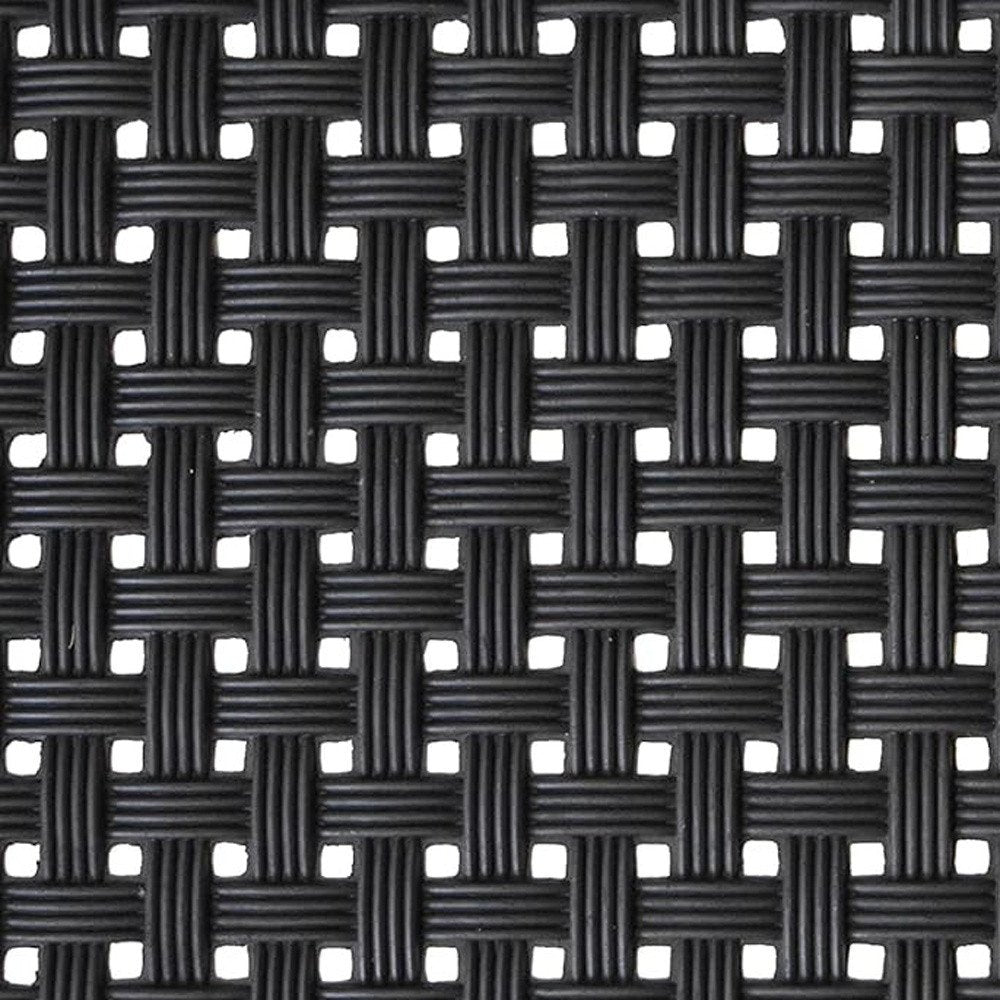 18" X 30" Black Rubber Weave Outdoor Door Mat HomeRoots