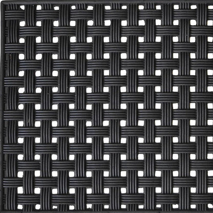 18" X 30" Black Rubber Weave Outdoor Door Mat HomeRoots