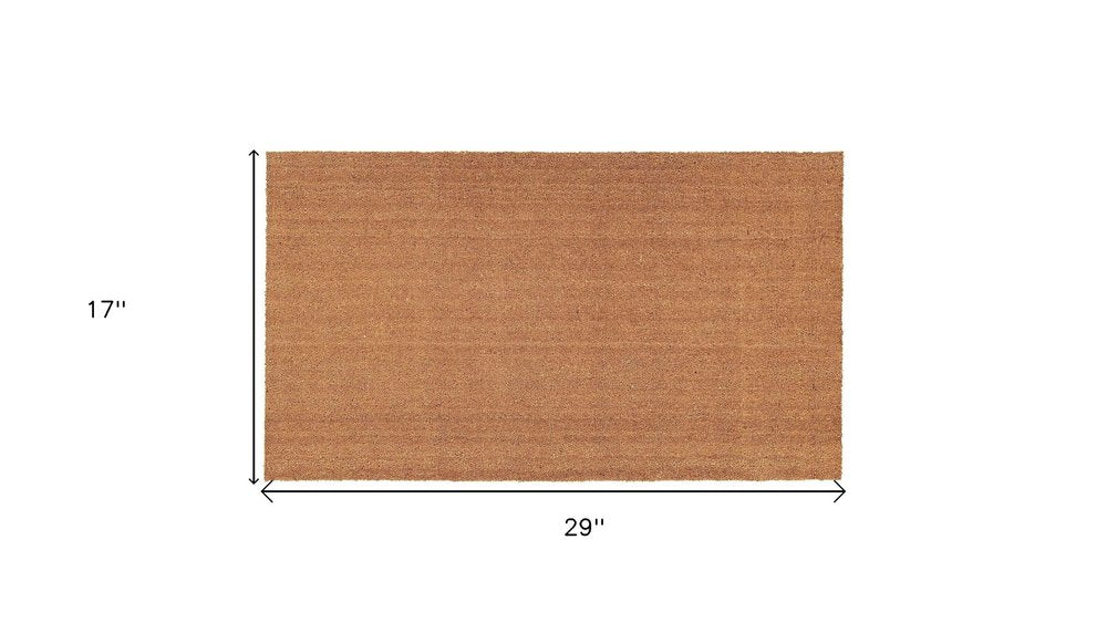 17" X 29" Natural Coir Outdoor Door Mat HomeRoots