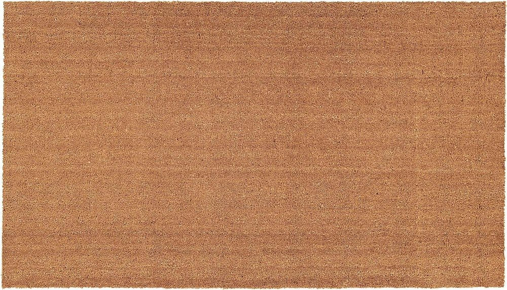 24" X 36" Natural Coir Solid Color Outdoor Door Mat HomeRoots