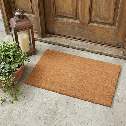 24" X 36" Natural Coir Solid Color Outdoor Door Mat HomeRoots