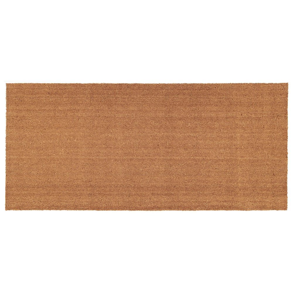 24" X 48" Natural Coir Solid Color Outdoor Door Mat HomeRoots
