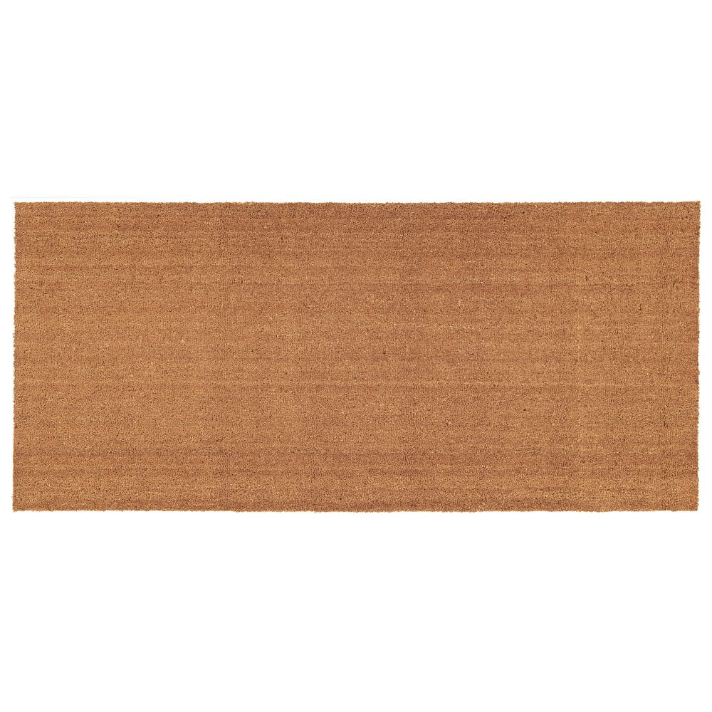 24" X 48" Natural Coir Solid Color Outdoor Door Mat HomeRoots