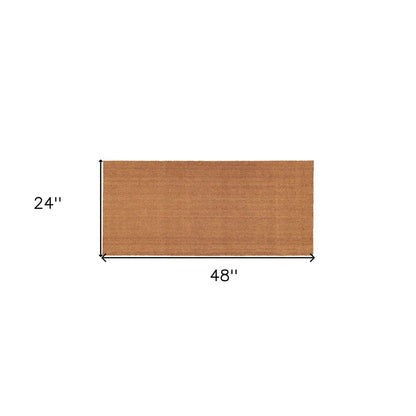 24" X 48" Natural Coir Solid Color Outdoor Door Mat HomeRoots