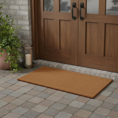 24" X 48" Natural Coir Solid Color Outdoor Door Mat HomeRoots