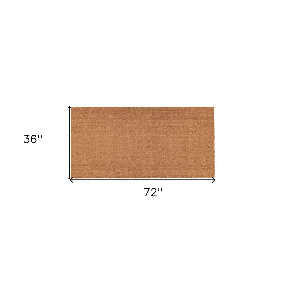 36" X 72" Natural Coir Outdoor Door Mat HomeRoots