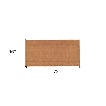 36" X 72" Natural Coir Outdoor Door Mat HomeRoots