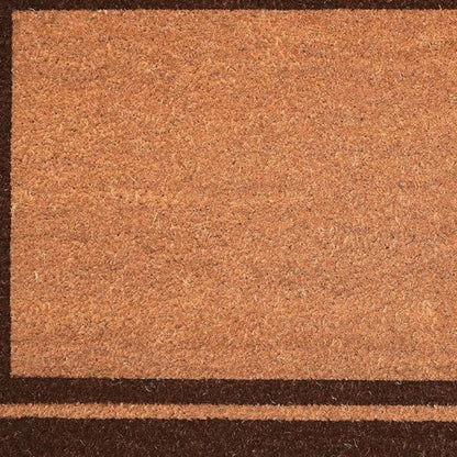 24" X 36" Natural and Black Coir Geometric Outdoor Door Mat HomeRoots