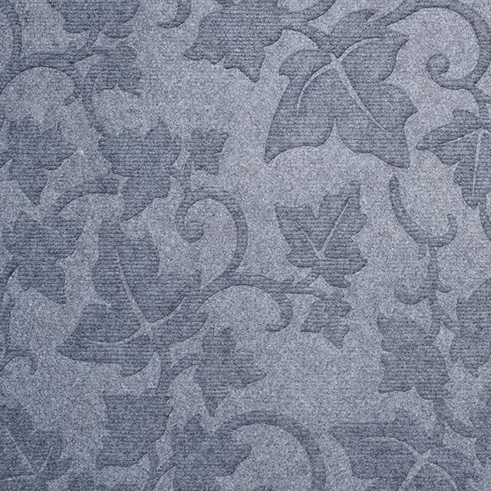 24" X 36" Light Gray Rubber Botanical Leaves Outdoor Door Mat HomeRoots