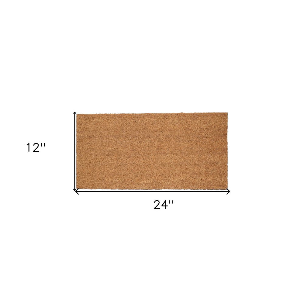 12" X 24" Natural Coir Outdoor Door Mat HomeRoots