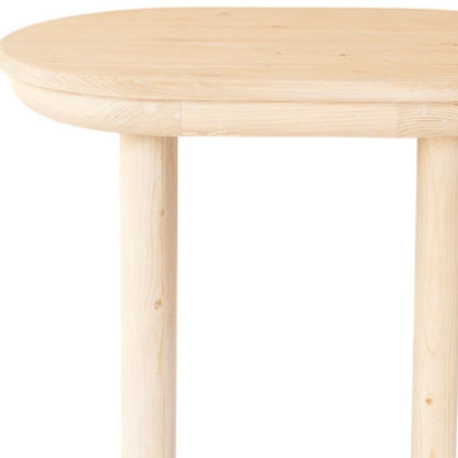 22" Natural Solid Wood Oval Sled End Table HomeRoots