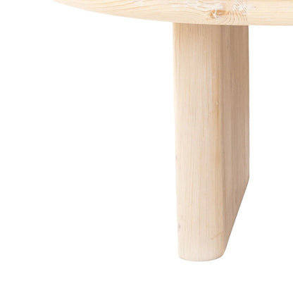 54" Natural Solid Wood Oval Solid Coffee Table HomeRoots