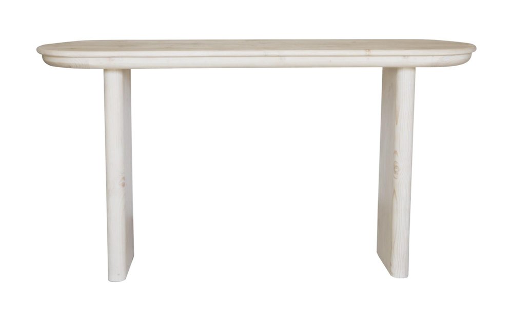 60" Natural Solid Wood Oval Console Table HomeRoots
