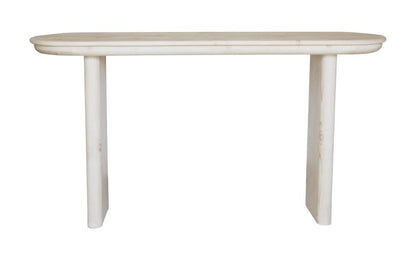 60" Natural Solid Wood Oval Console Table HomeRoots