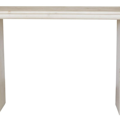 60" Natural Solid Wood Oval Console Table HomeRoots