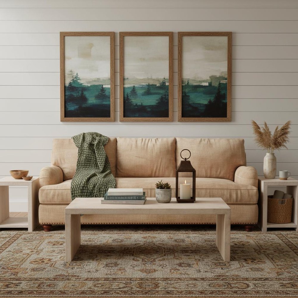 Three Piece Natural Solid Wood Distressed Sled Coffee And End Tables Set — view 13