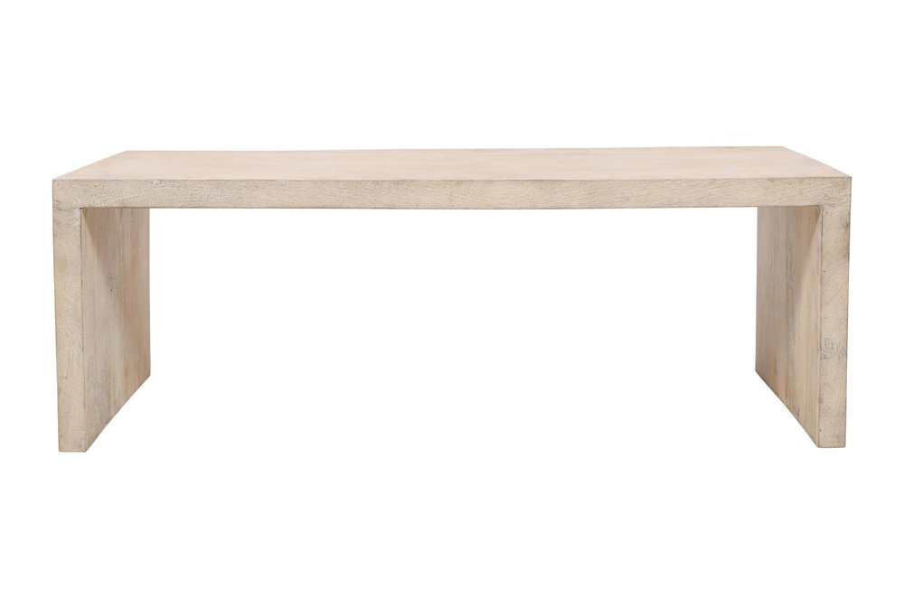 Three Piece Natural Solid Wood Distressed Sled Coffee And End Tables Set HomeRoots