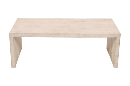 Three Piece Natural Solid Wood Distressed Sled Coffee And End Tables Set HomeRoots