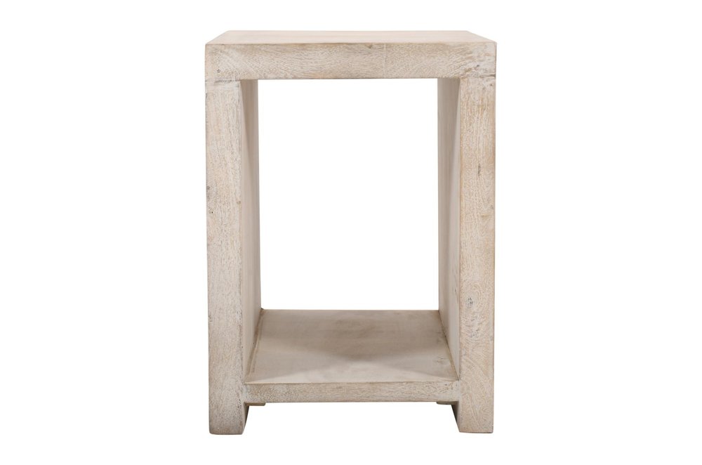 Three Piece Natural Solid Wood Distressed Sled Coffee And End Tables Set — view 6