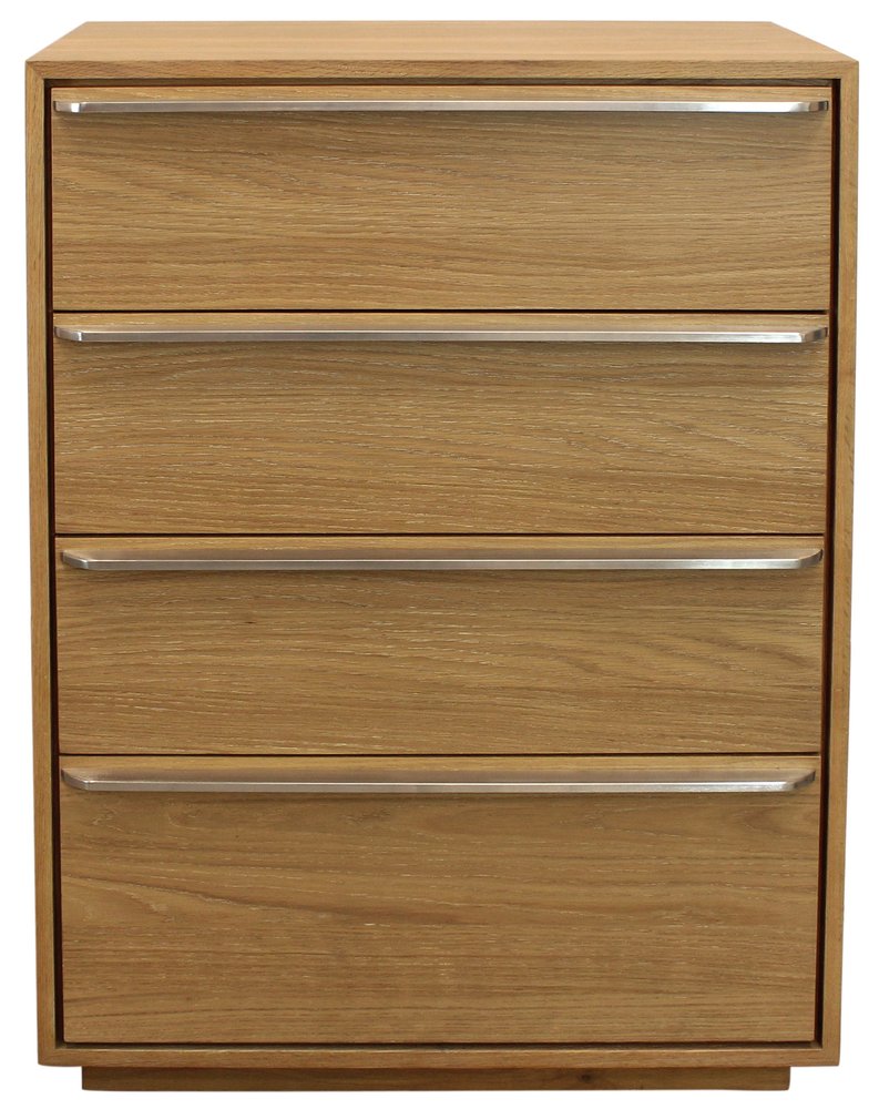 32" Natural Solid Wood Four Drawer Dresser HomeRoots