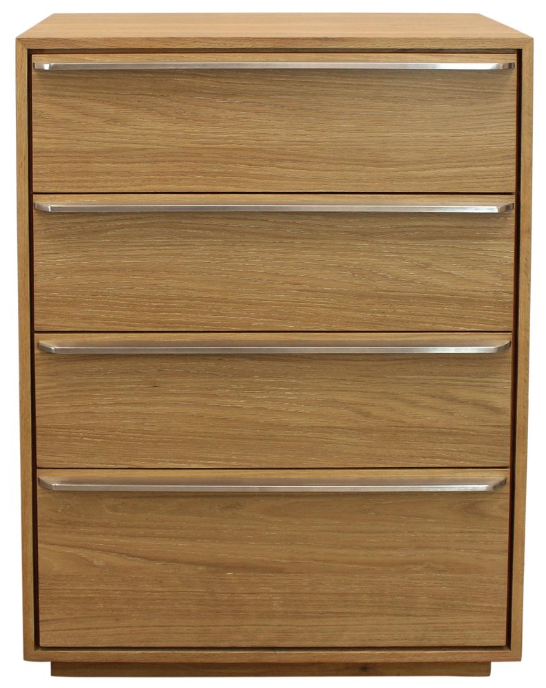 32" Natural Solid Wood Four Drawer Dresser HomeRoots