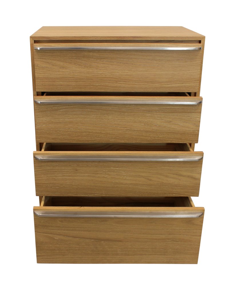 32" Natural Solid Wood Four Drawer Dresser HomeRoots