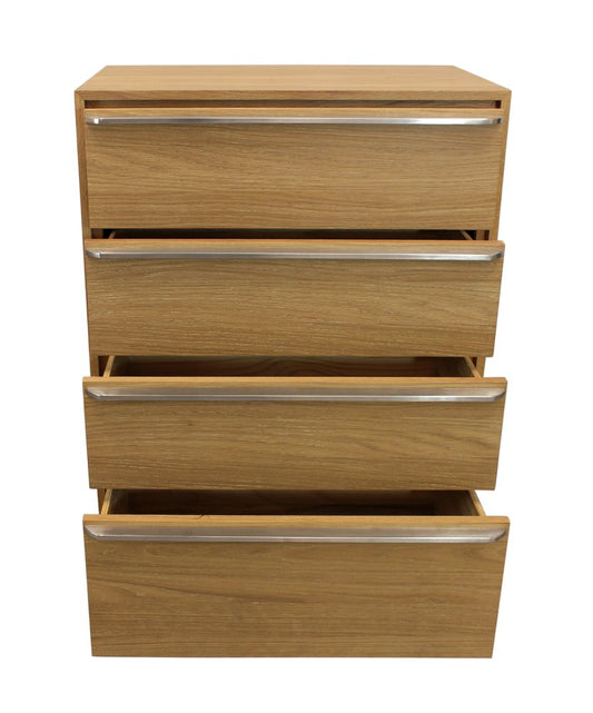 32" Natural Solid Wood Four Drawer Dresser HomeRoots