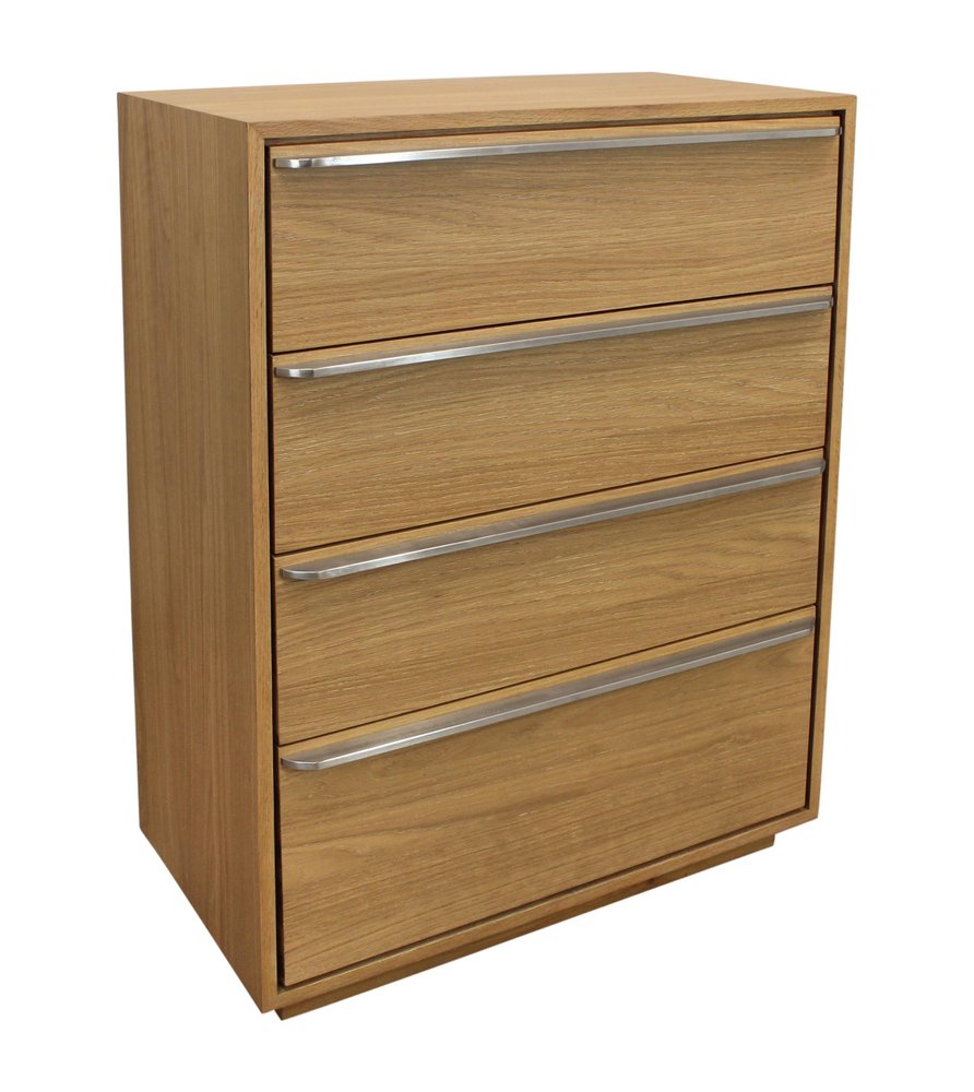 32" Natural Solid Wood Four Drawer Dresser HomeRoots