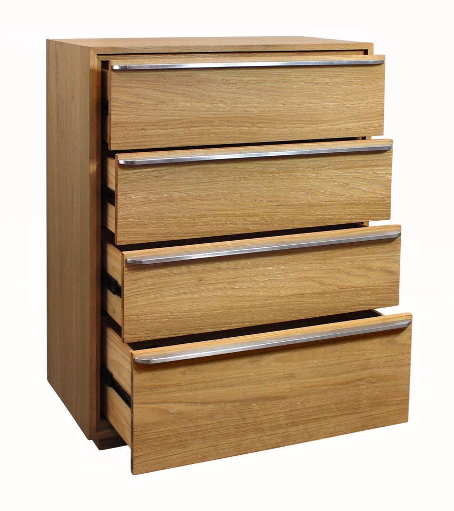 32" Natural Solid Wood Four Drawer Dresser HomeRoots